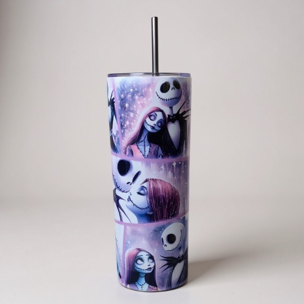 Whimsical Jack and sally Purple and Black Coffee Table Book